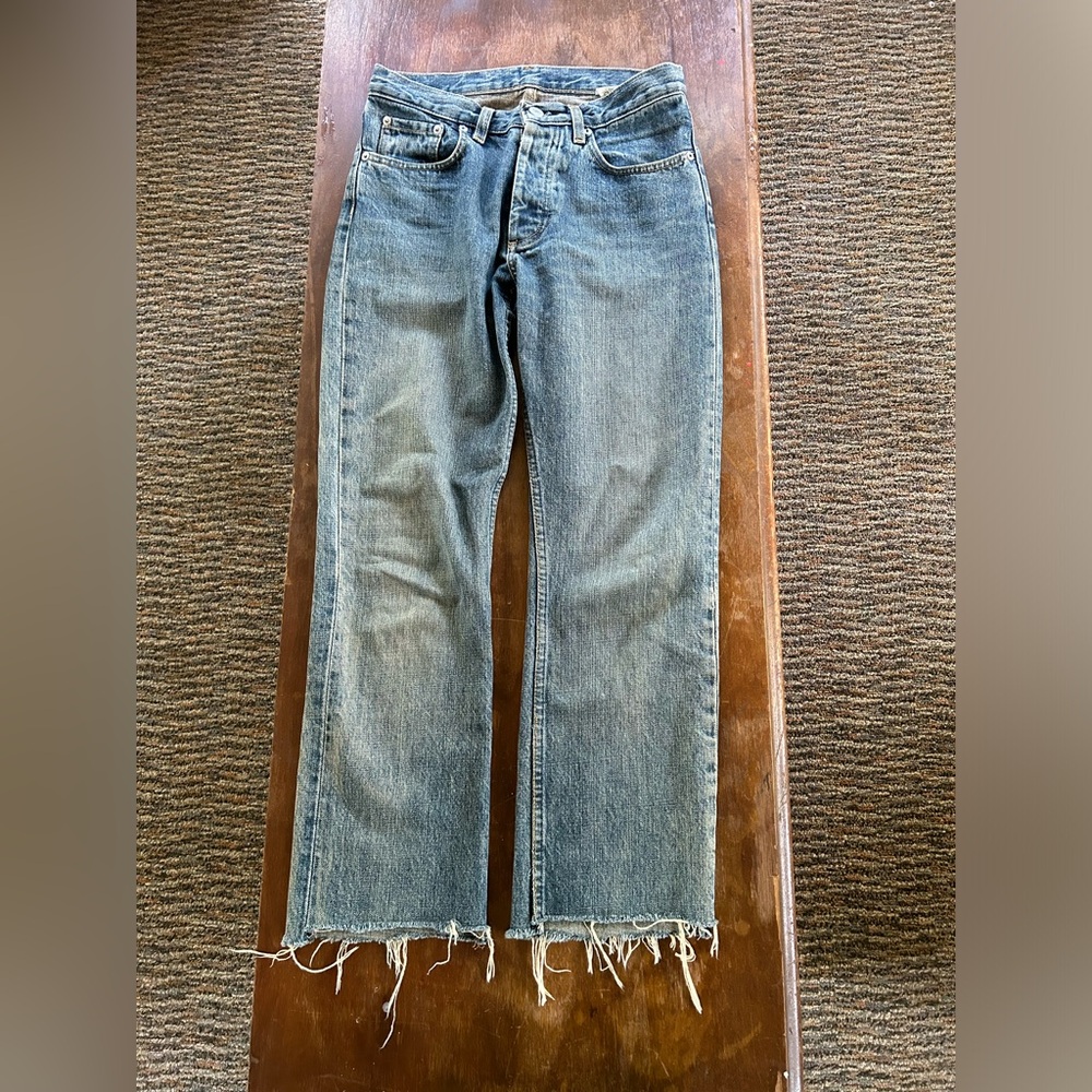 Helmut lang button fly raw edge jeans size 26